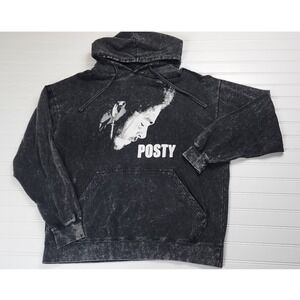 Post Malone Posty Large Hoodie Black Pullover Pocket Long Sleeve